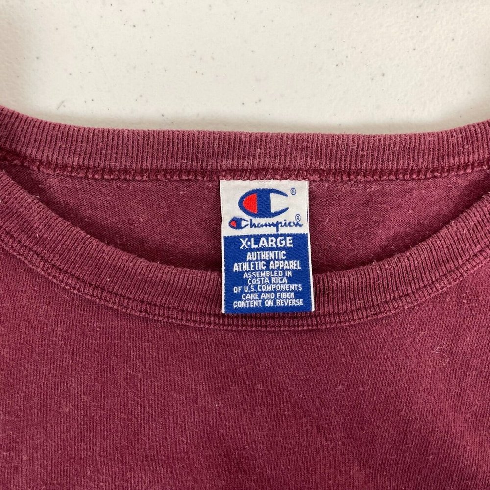 Champion Script Basic Reverse Weave T Shirt Vinta… - image 4